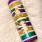 Mardi Gras Glitter Tumbler