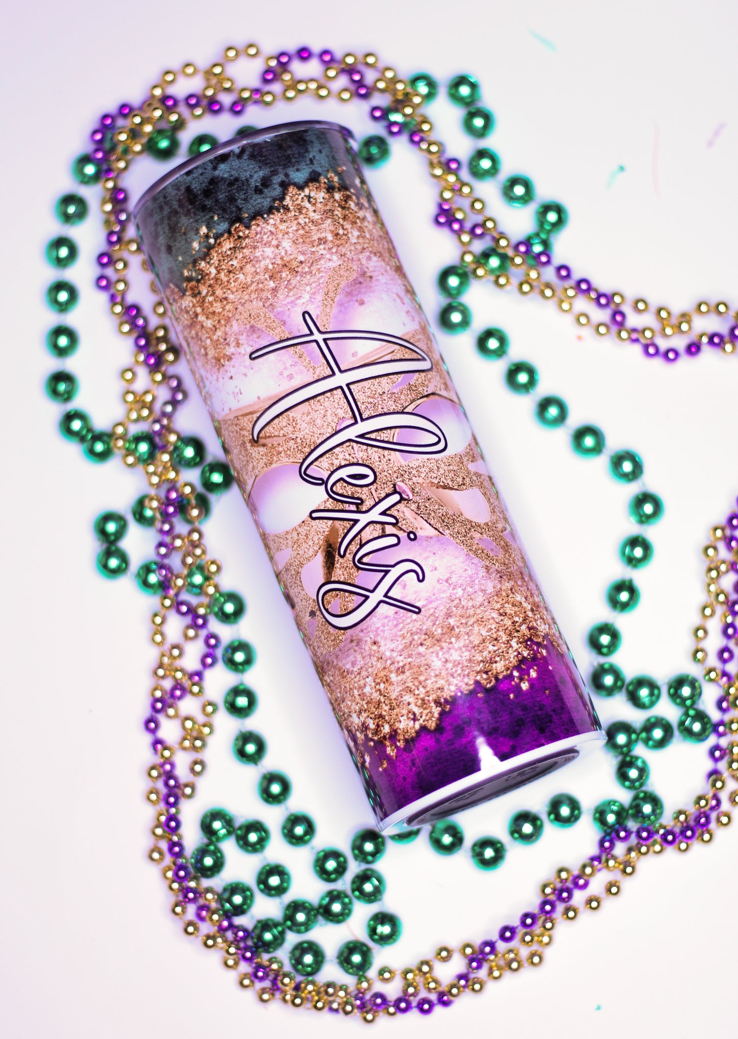 Mardi Gras Glitter Mask Sublimation 20oz Tumbler