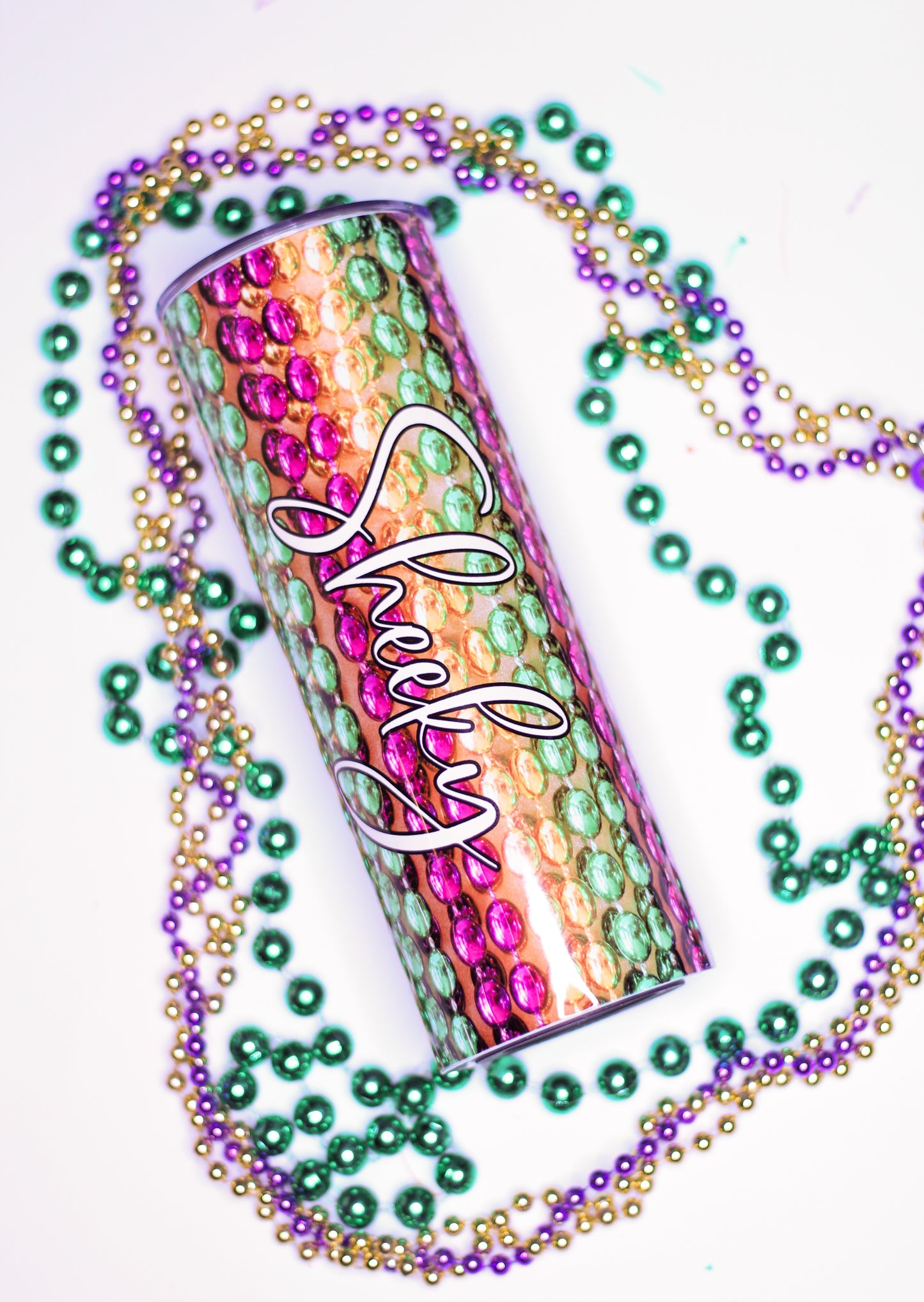 Mardi Gras Beads Sublimation 20oz Tumbler